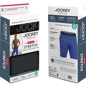 Jockey® Essentials Men's Microfiber Long Leg Boxer Brief Underwear, (Pack of 3)